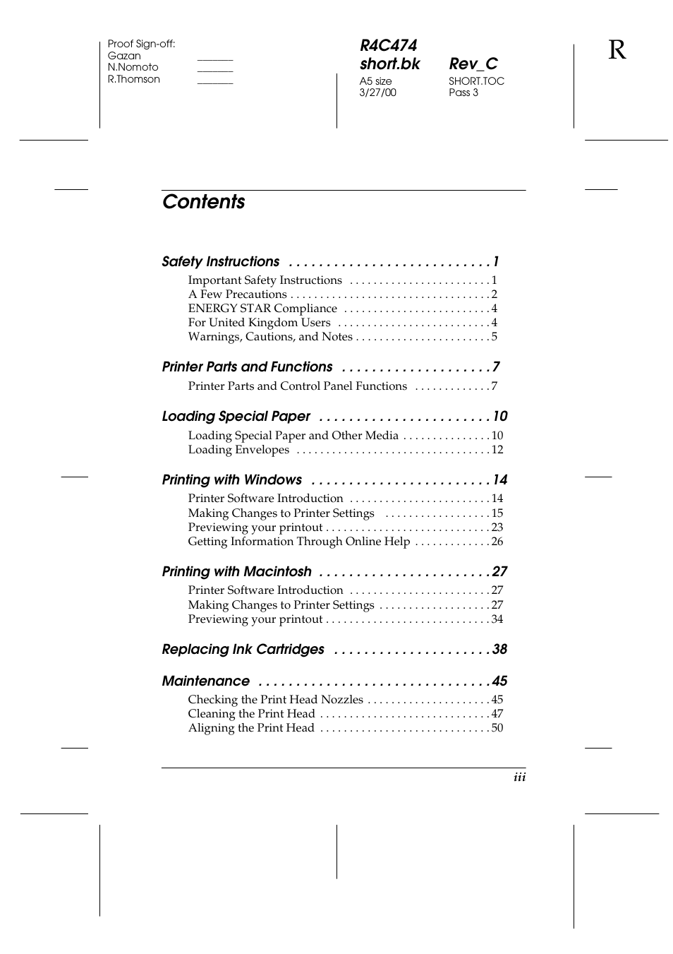 Epson XXX-00 User Manual | Page 5 / 78