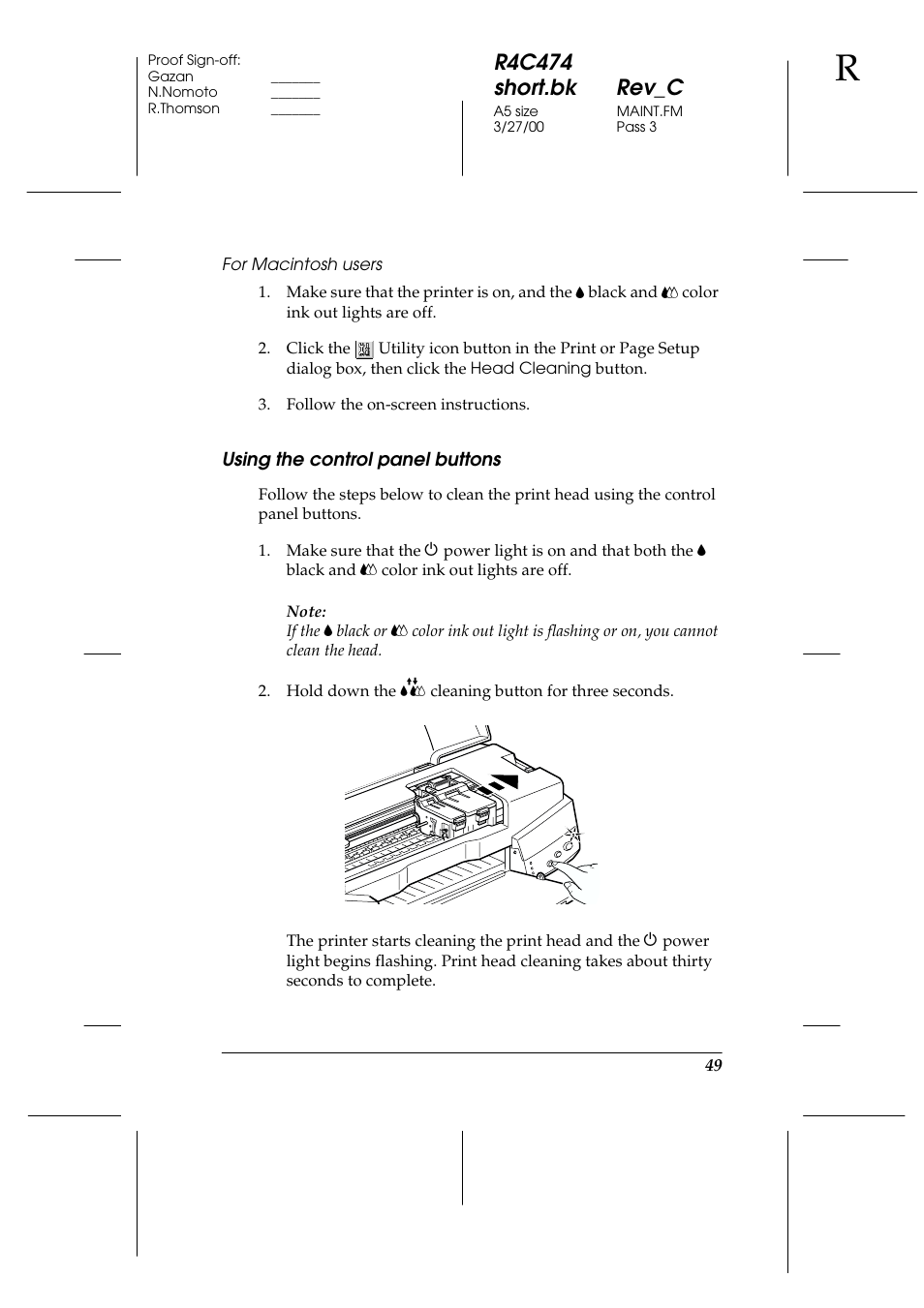 For macintosh users, Using the control panel buttons, R4c474 short.bk rev_c | Epson XXX-00 User Manual | Page 55 / 78