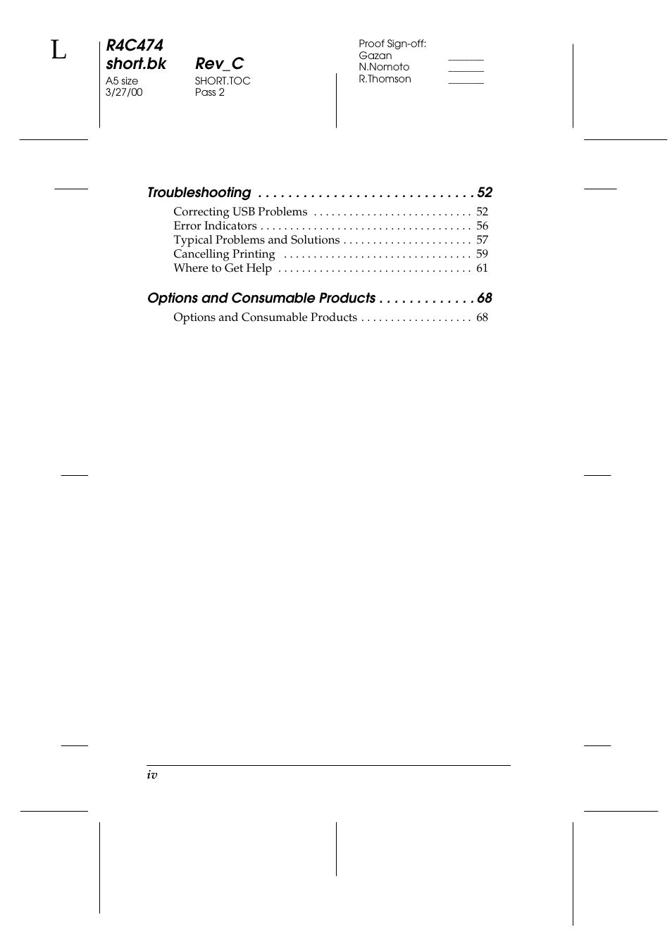 R4c474 short.bk rev_c | Epson XXX-00 User Manual | Page 6 / 78