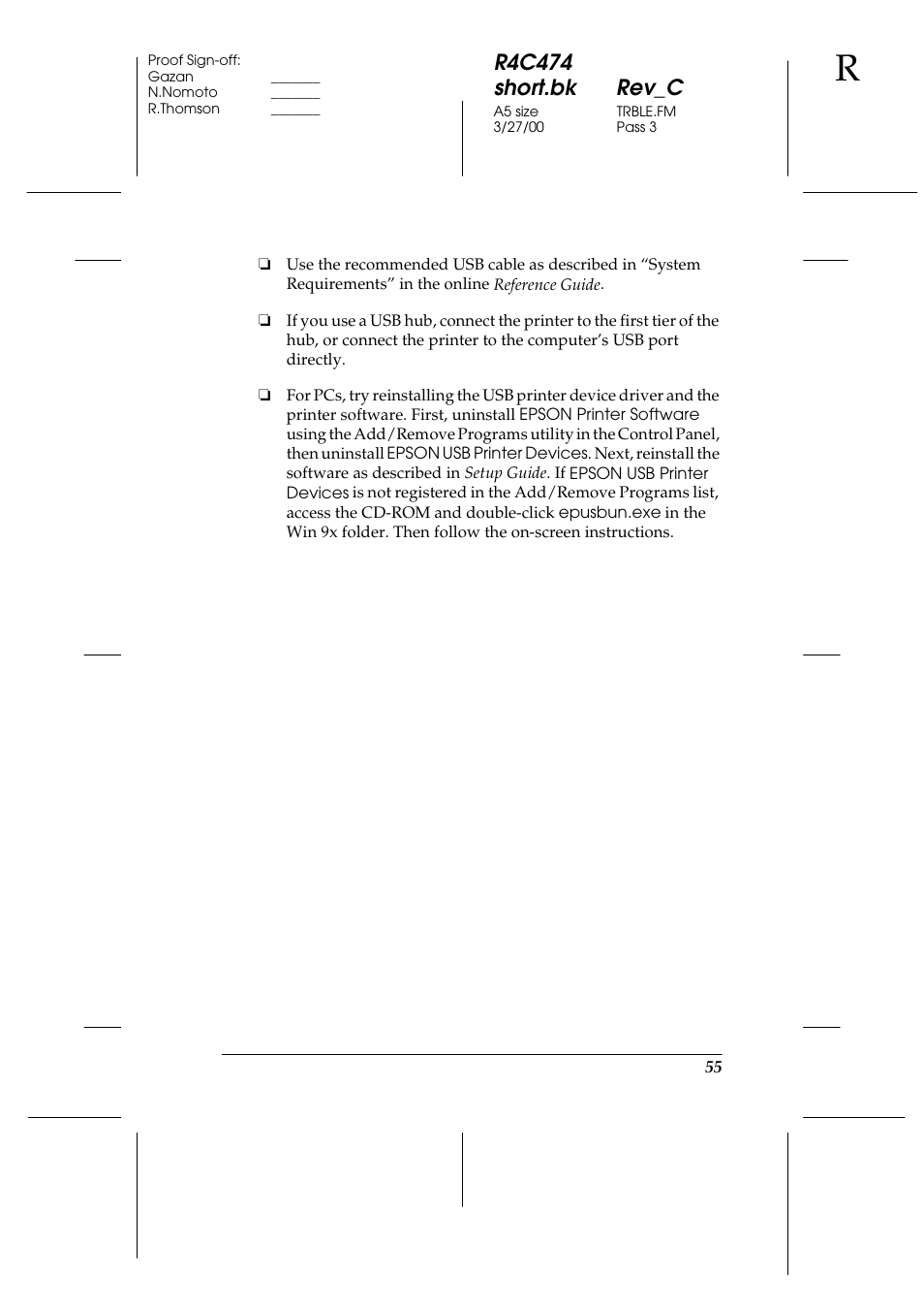 R4c474 short.bk rev_c | Epson XXX-00 User Manual | Page 61 / 78