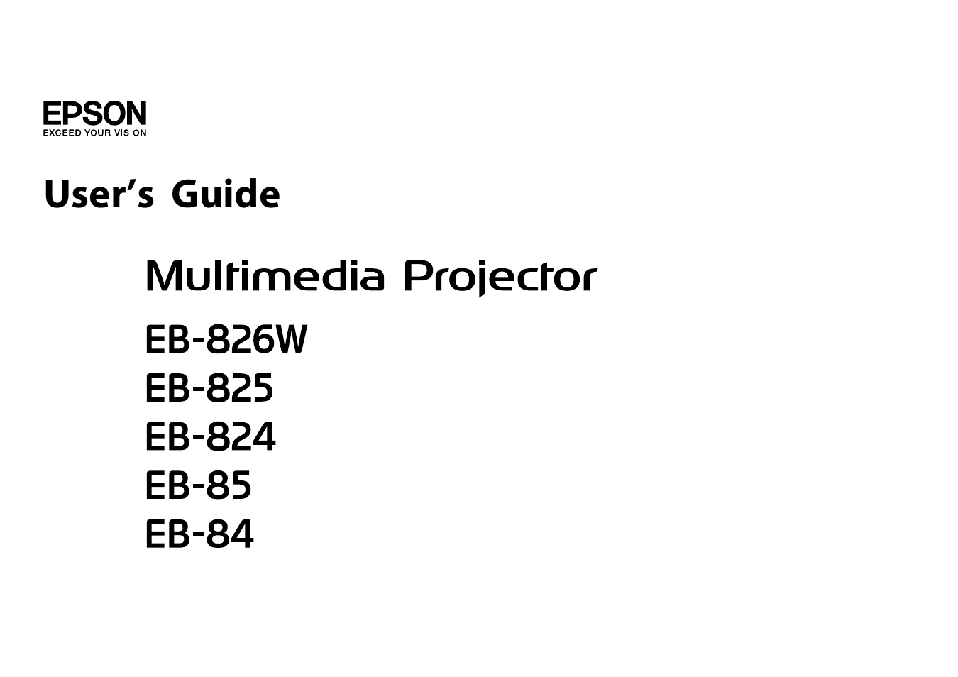 Epson EB 824 User Manual | 121 pages