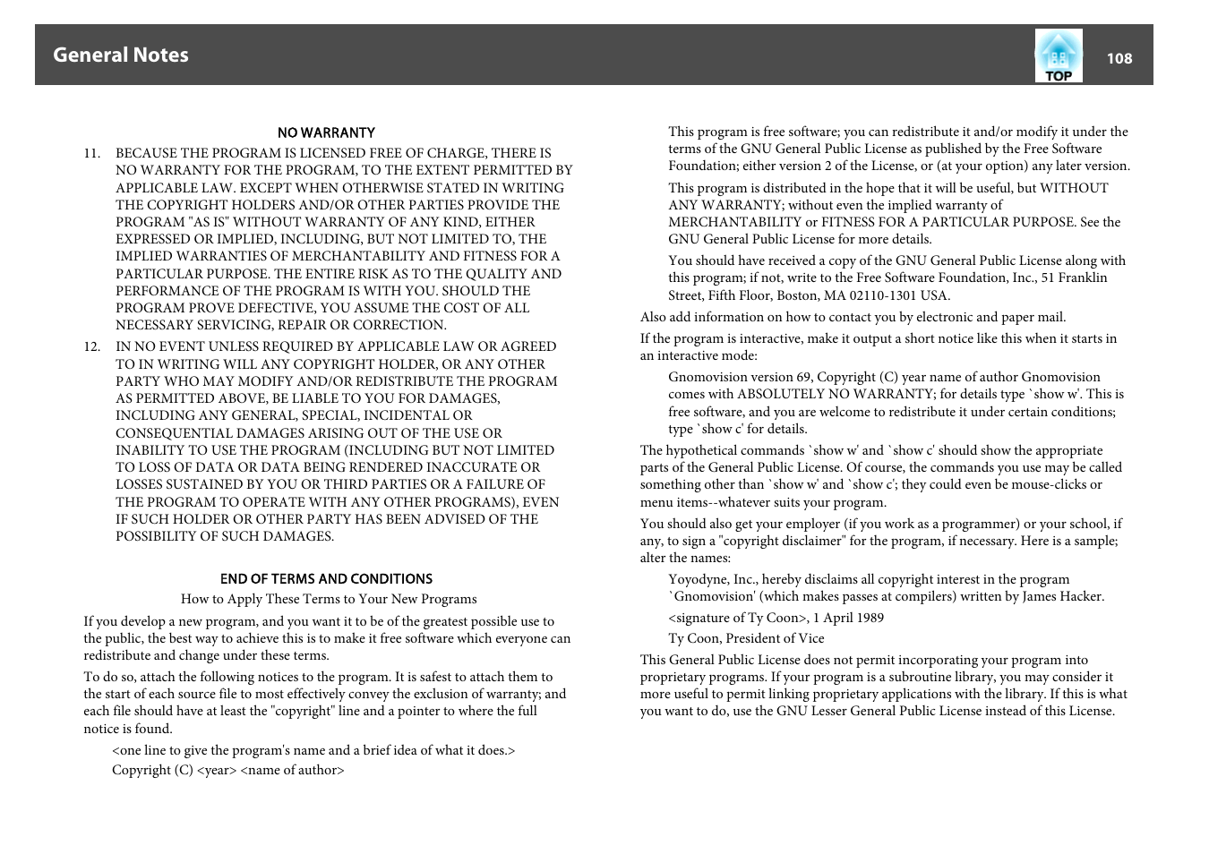 Epson EB 824 User Manual | Page 108 / 121