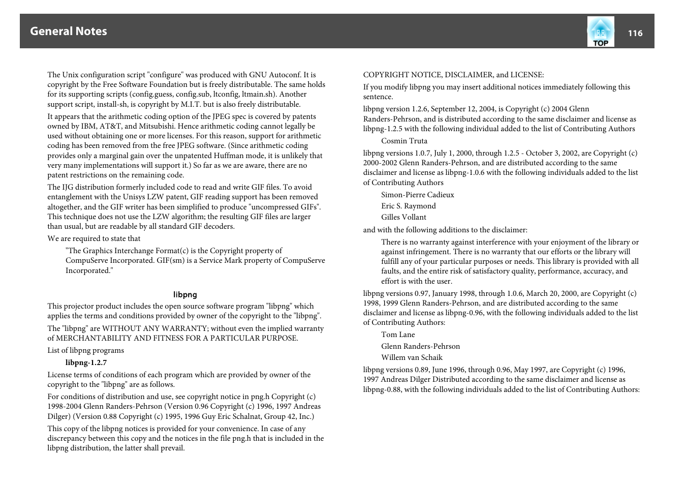 Epson EB 824 User Manual | Page 116 / 121