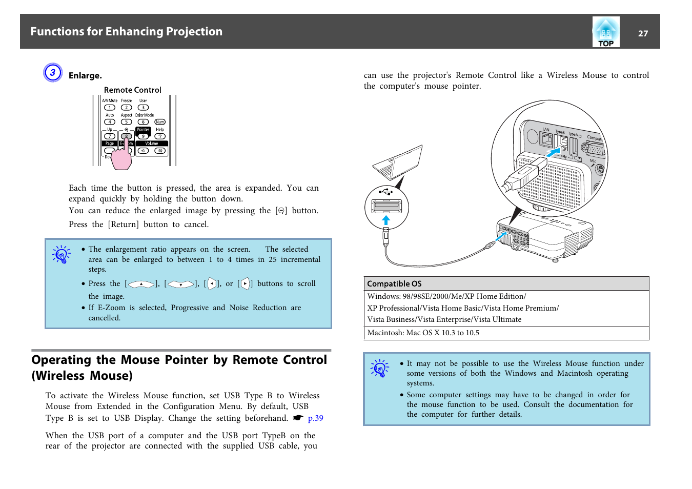 P.27 | Epson EB 824 User Manual | Page 27 / 121