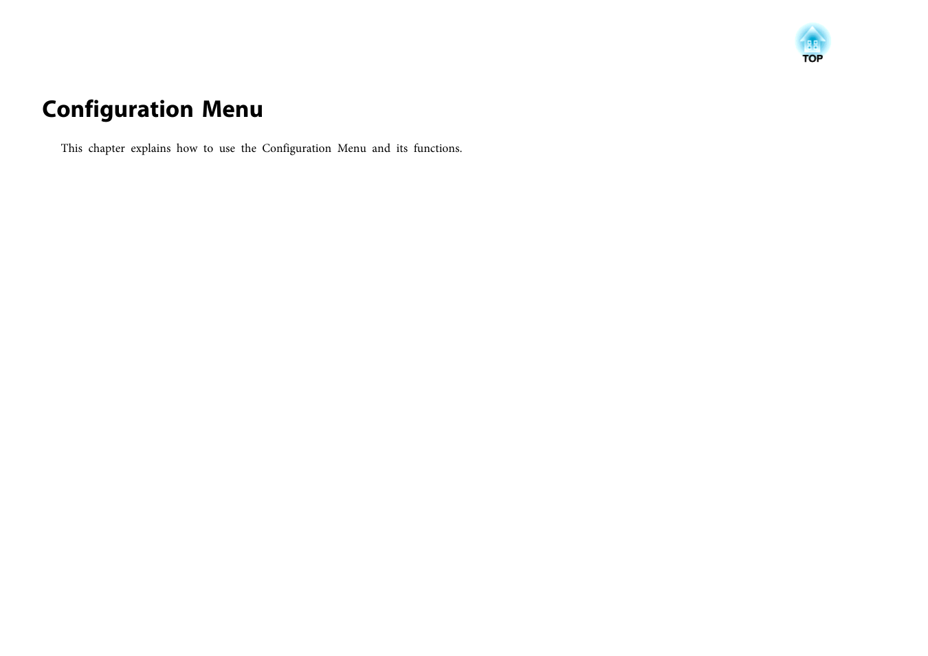 Configuration menu | Epson EB 824 User Manual | Page 33 / 121