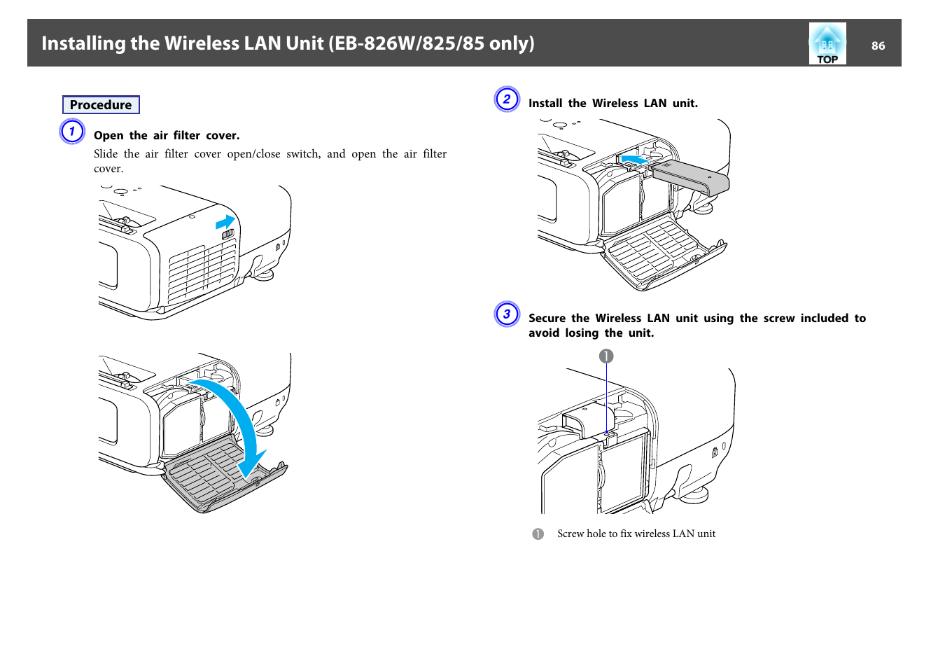 Epson EB 824 User Manual | Page 86 / 121