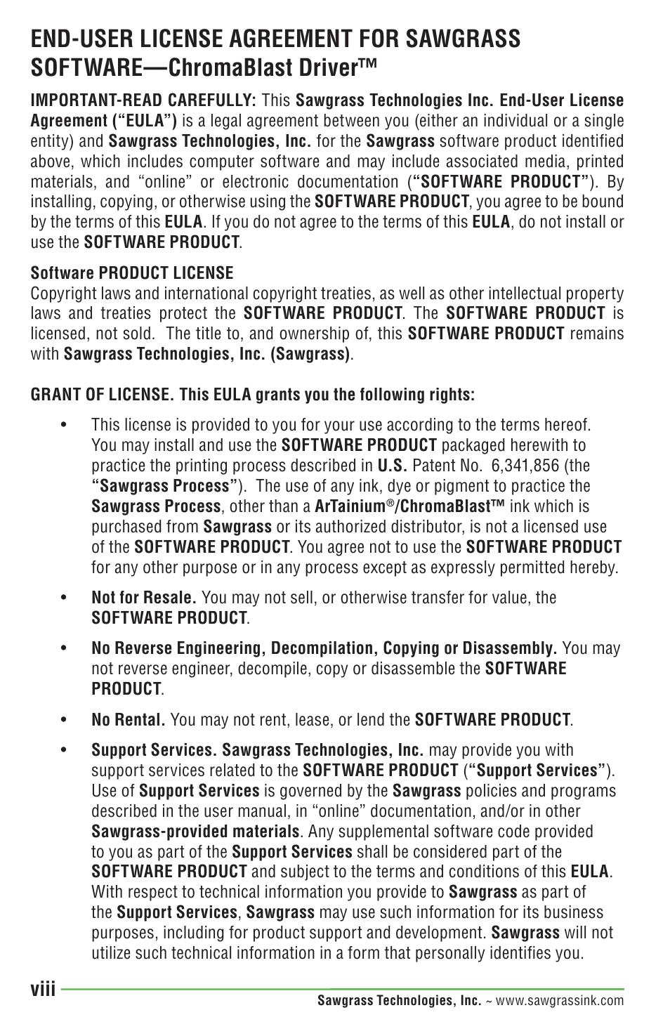 Viii | Epson DUALJET HYBRID SYSTEM PRO 4880 User Manual | Page 8 / 72