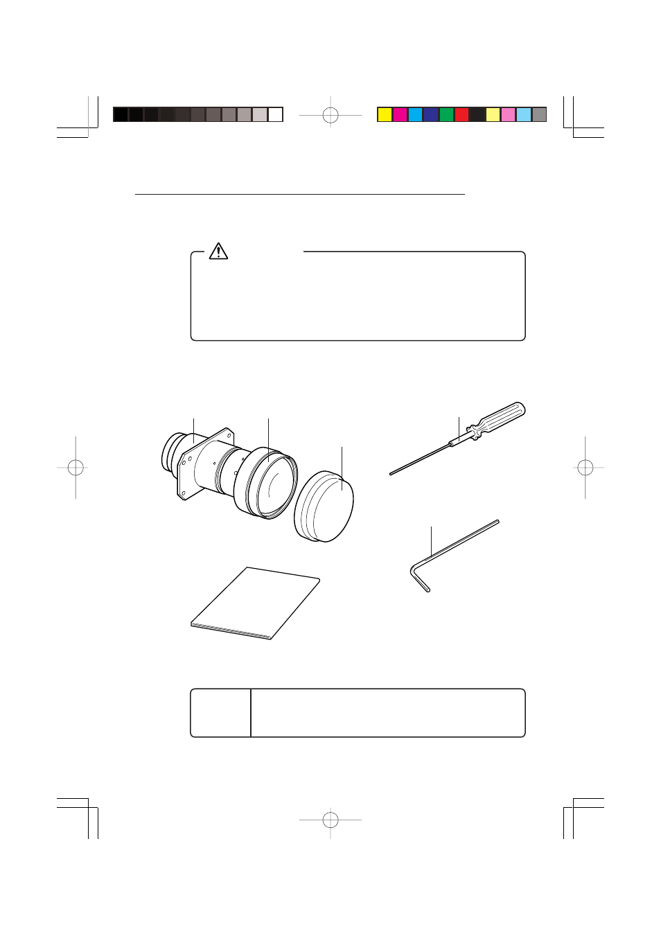 Before mounting the wide-angle lens, Warning, 1 safety precautions | 2 check product contents | Epson Long-Focal Length zoom lens ELPLL02 User Manual | Page 14 / 31