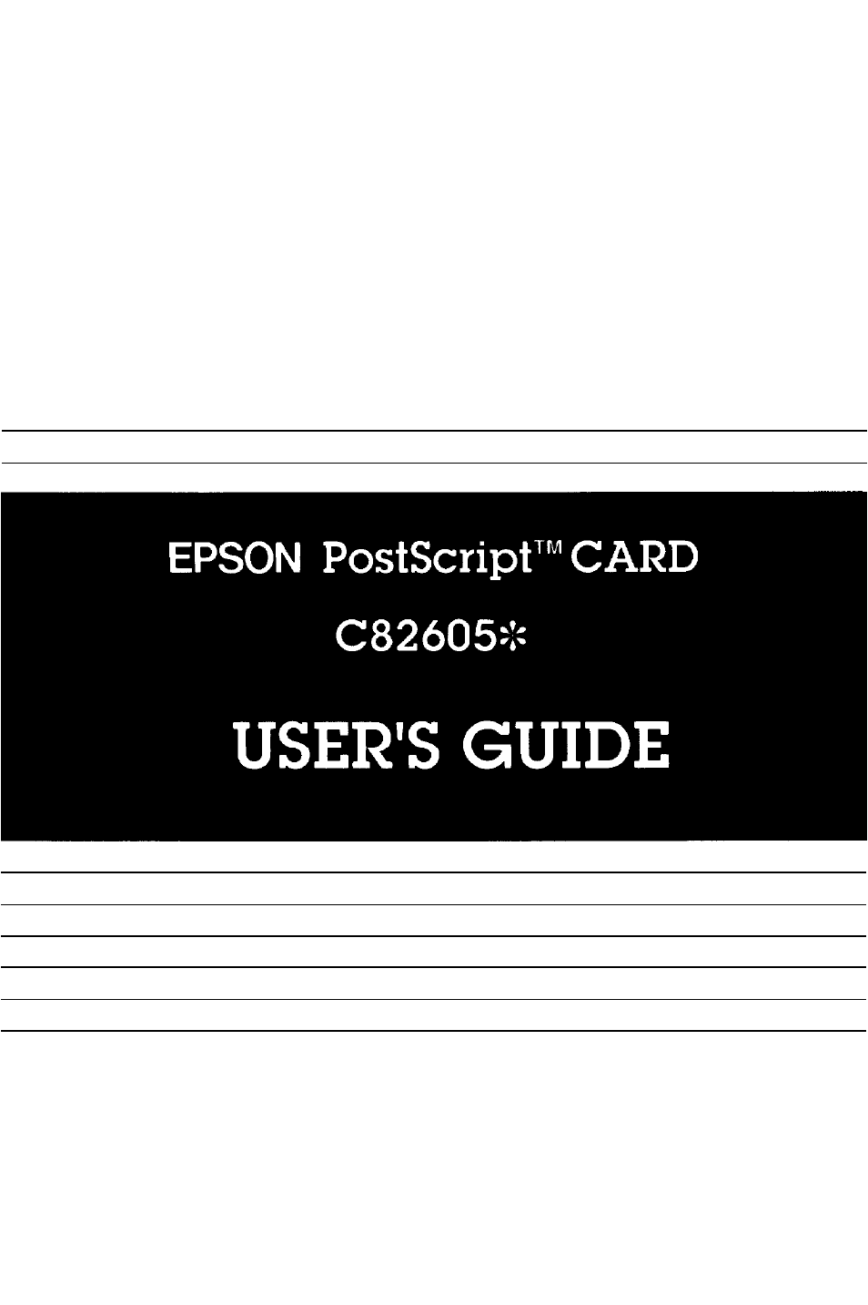 Epson C82605 User Manual | 50 pages