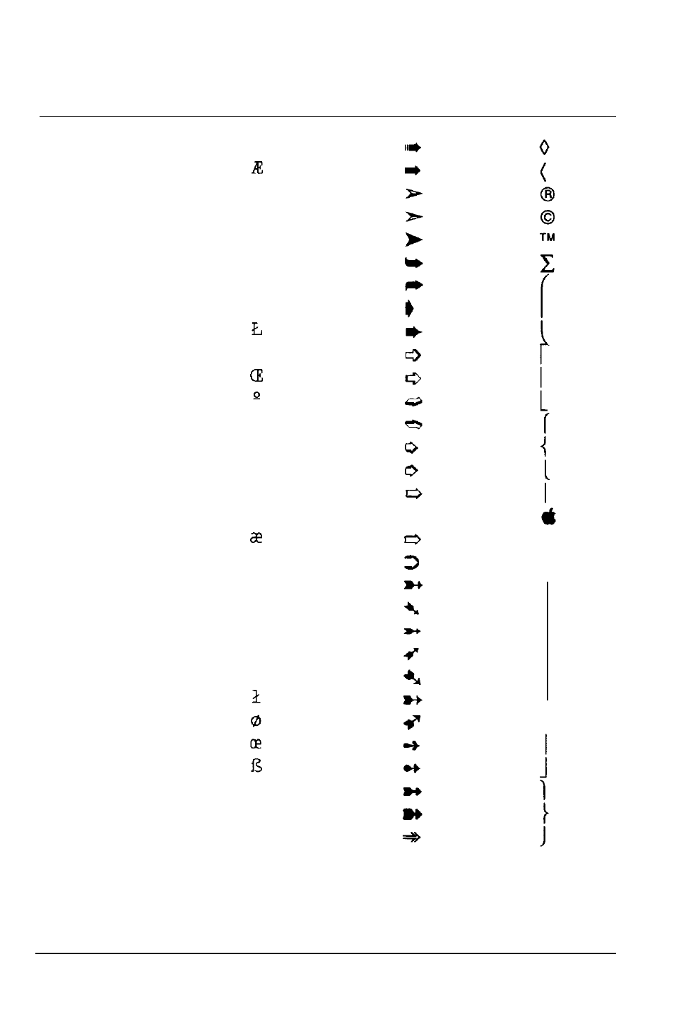 Courier zapf dingbat symbol, B-6 appendix, Character tables | Epson C82605 User Manual | Page 46 / 50