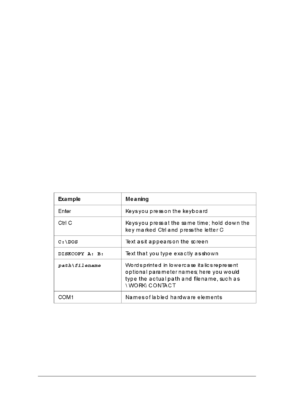 Conventions used in this manual | Epson EL 486UC User Manual | Page 13 / 135