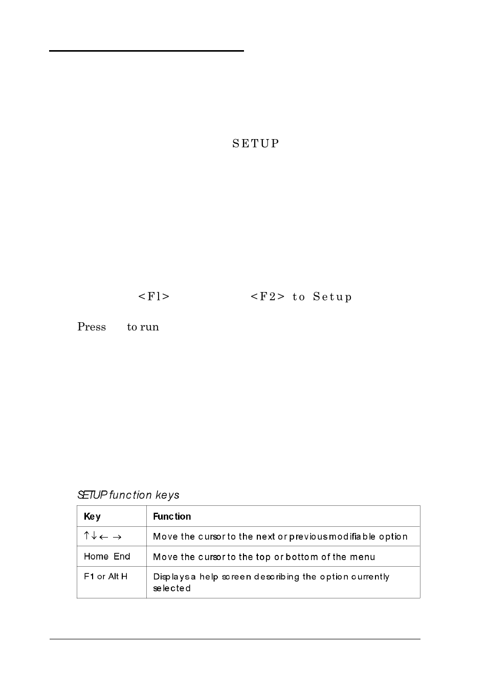 Starting the setup program | Epson EL 486UC User Manual | Page 30 / 135