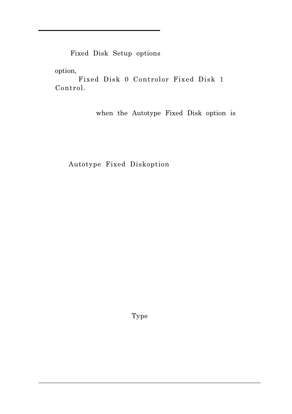 The fixed disk setup option, Defining your own drive type | Epson EL 486UC User Manual | Page 33 / 135