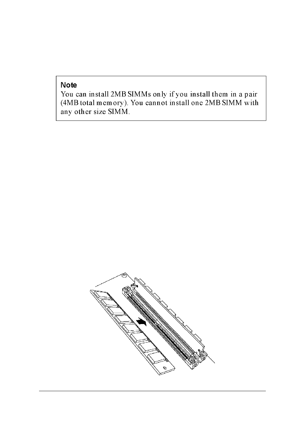 Inserting simms | Epson EL 486UC User Manual | Page 59 / 135