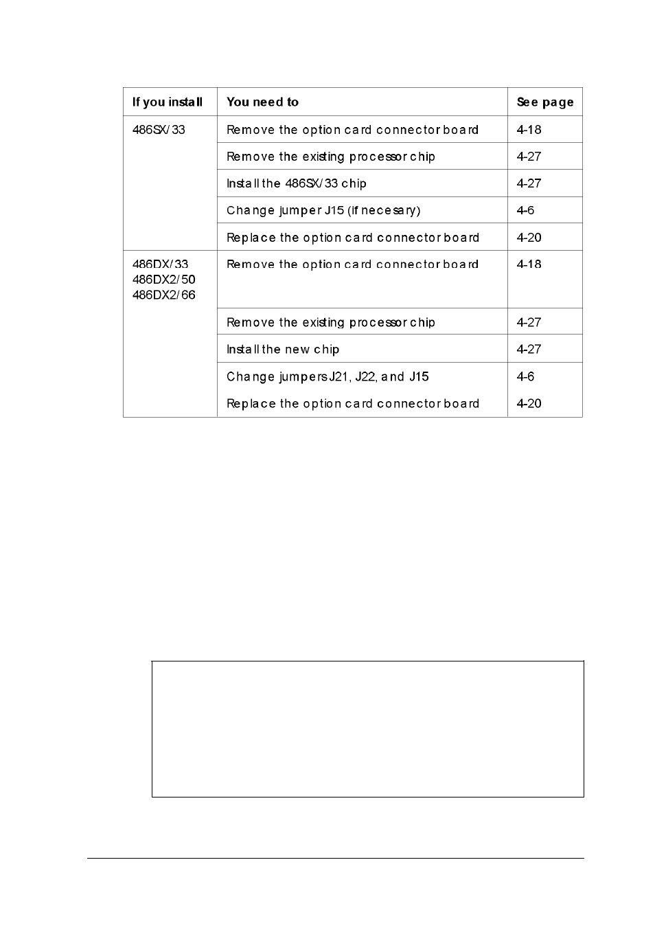 Replacing the processor chip | Epson EL 486UC User Manual | Page 75 / 135