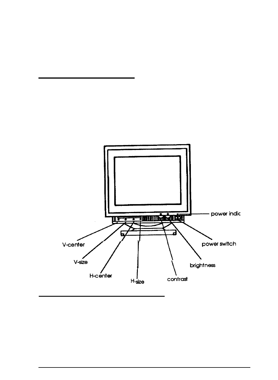 Turning on the monitor, Adjusting the monitor controls | Epson A881391 User Manual | Page 17 / 27