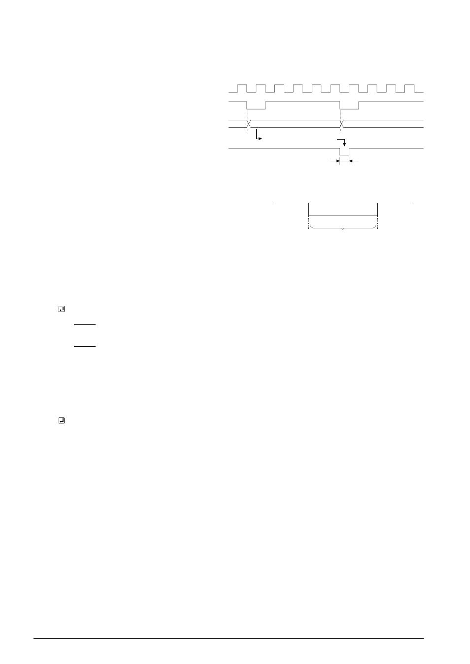3 sync pin and halt pin output, 4 display during run mode and during break, Sync pin and halt pin output | Display during run mode and during break | Epson S1C62 Family User Manual | Page 126 / 219