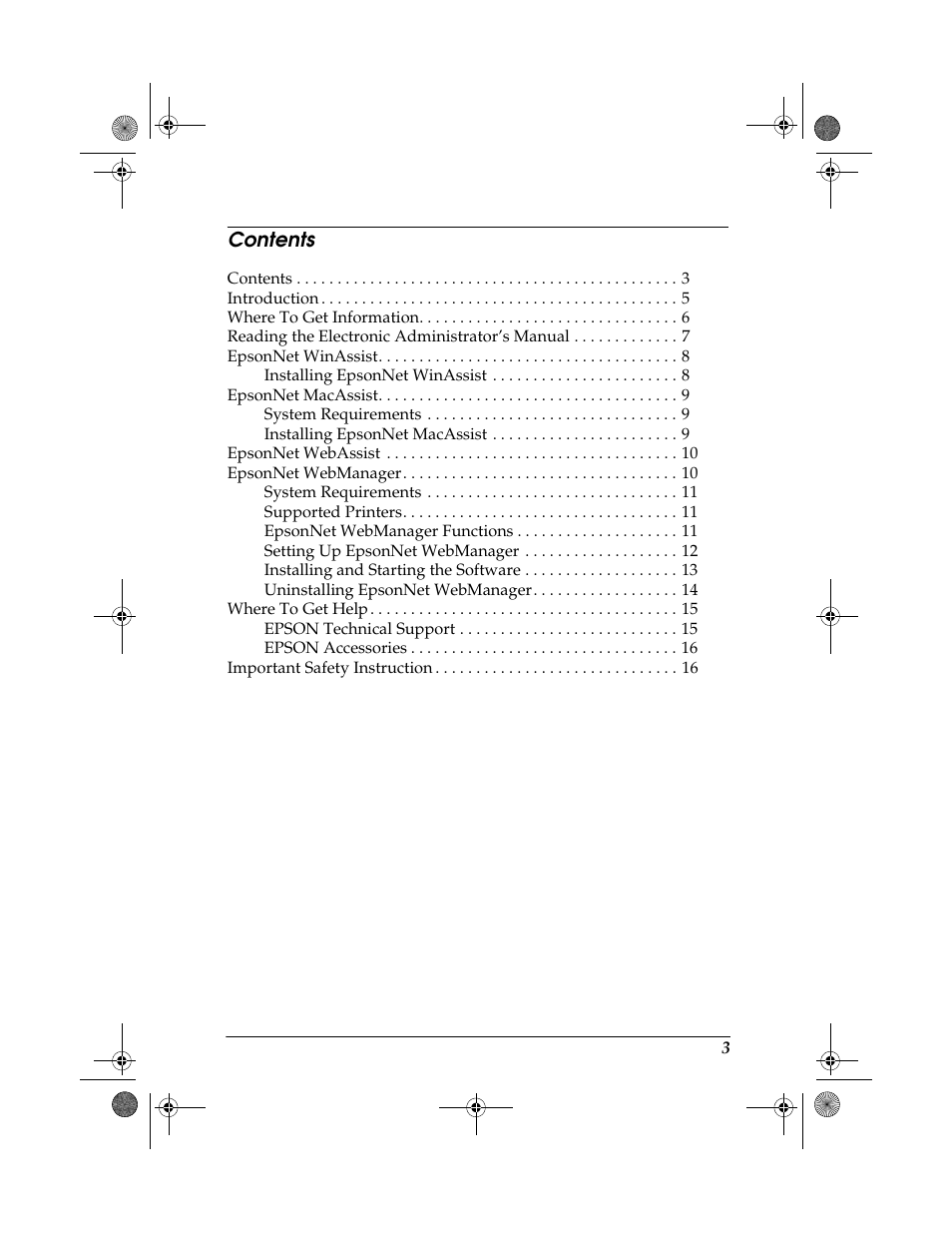 Epson 10 BASE T User Manual | Page 3 / 20