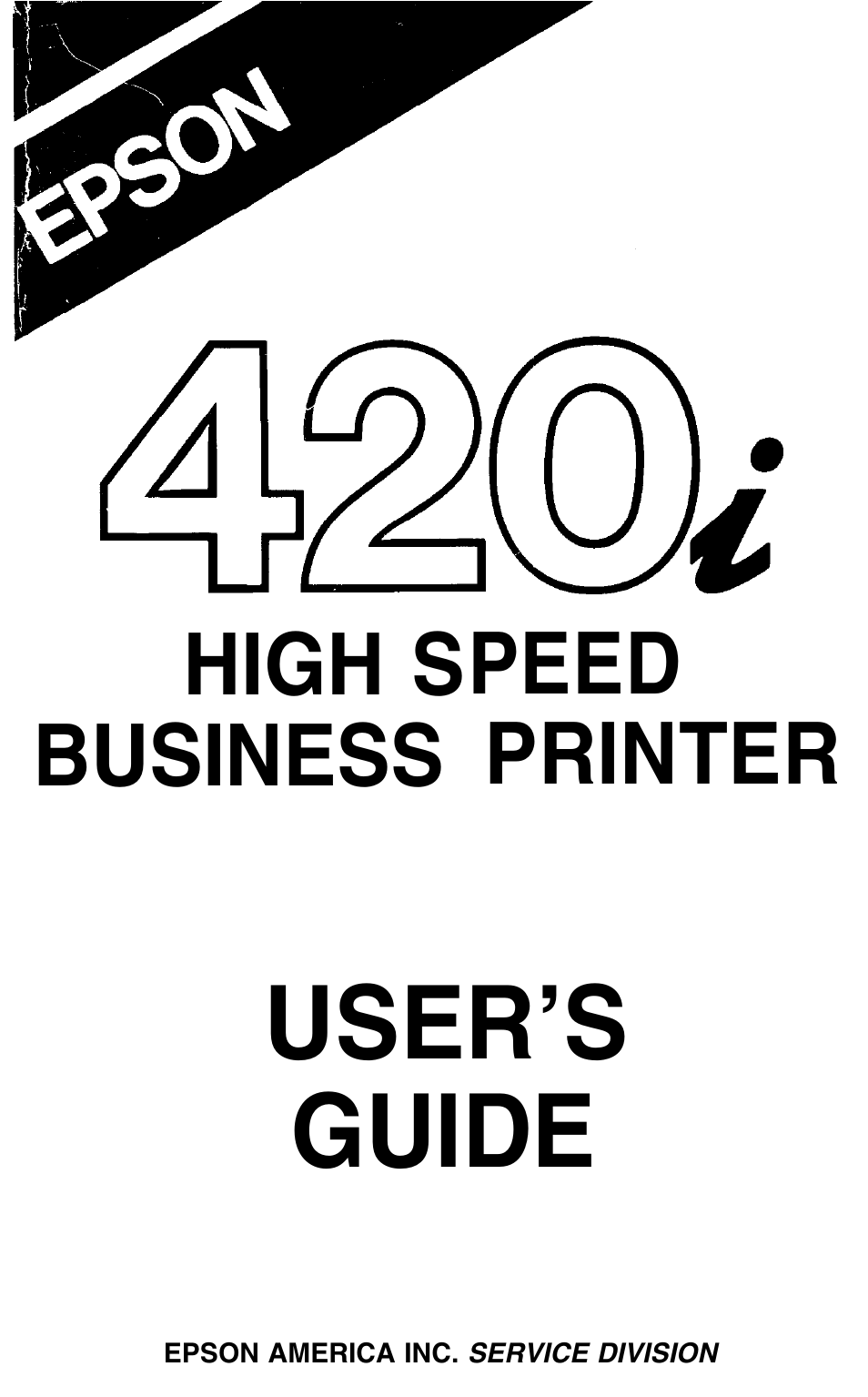 Epson 420i User Manual | 85 pages