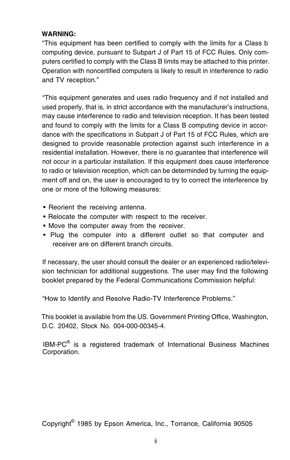 Epson 420i User Manual | Page 3 / 85