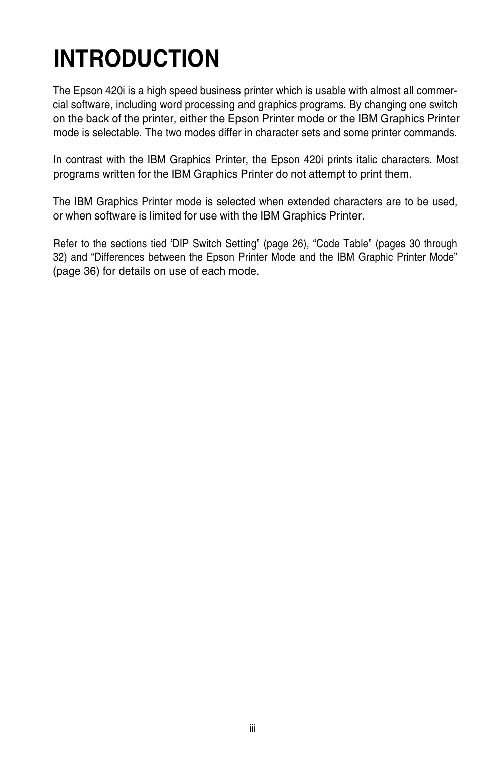 Introduction | Epson 420i User Manual | Page 4 / 85
