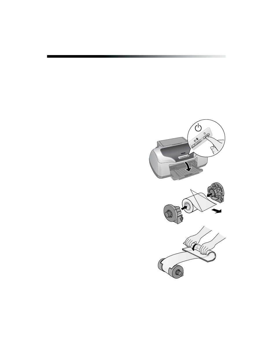 Loading roll paper | Epson R800 User Manual | Page 16 / 116