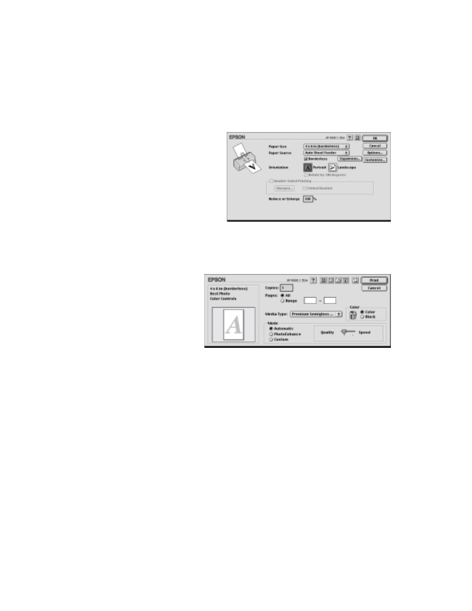 Macintosh 8.6 to 9.x | Epson R800 User Manual | Page 47 / 116