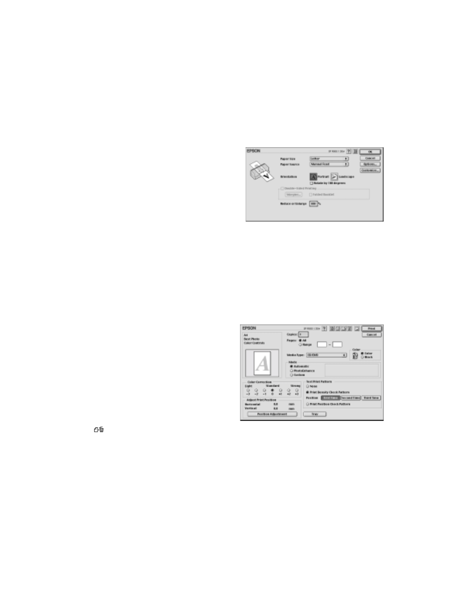 Macintosh 8.6 to 9.x | Epson R800 User Manual | Page 76 / 116