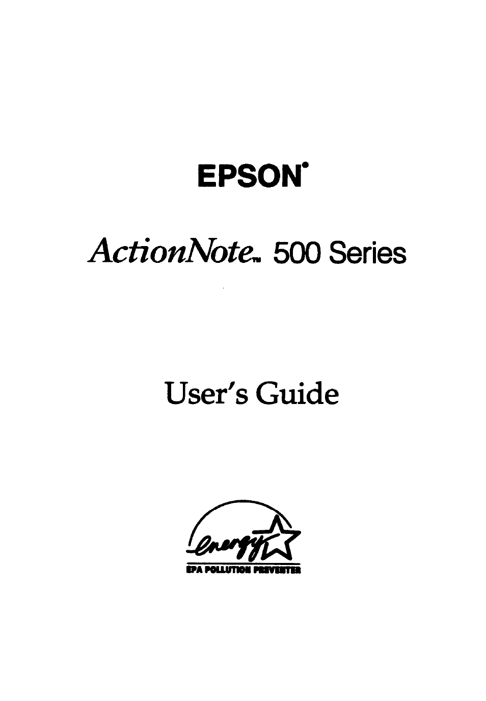 Epson 500 Series User Manual | 121 pages