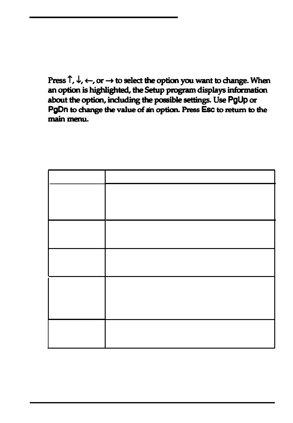 Changing the custom settings, Custom, Table | Epson 500 Series User Manual | Page 68 / 121