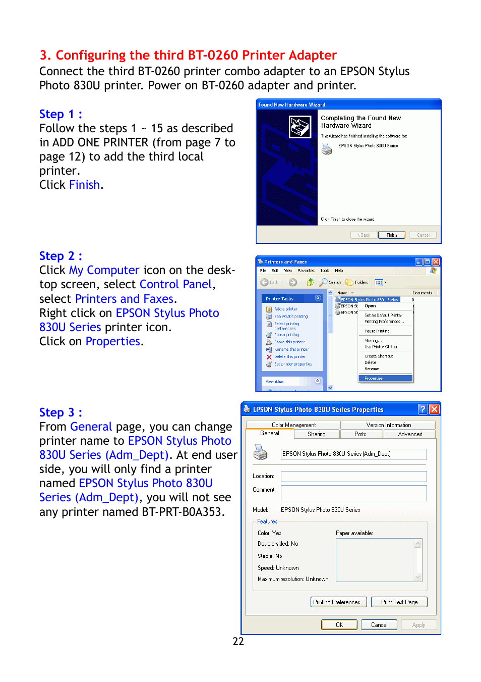 Epson BT-0260 User Manual | Page 25 / 36
