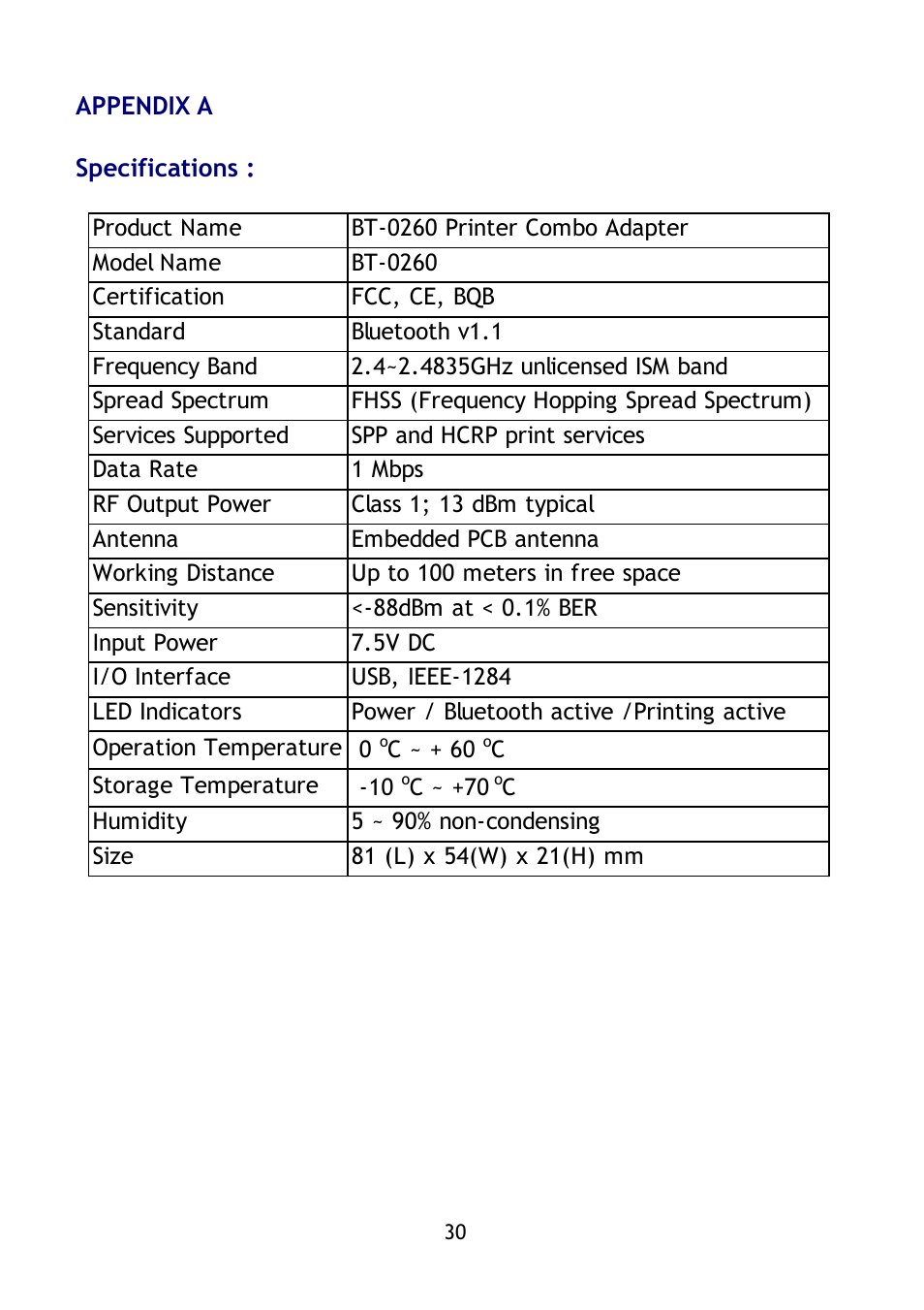 Epson BT-0260 User Manual | Page 33 / 36
