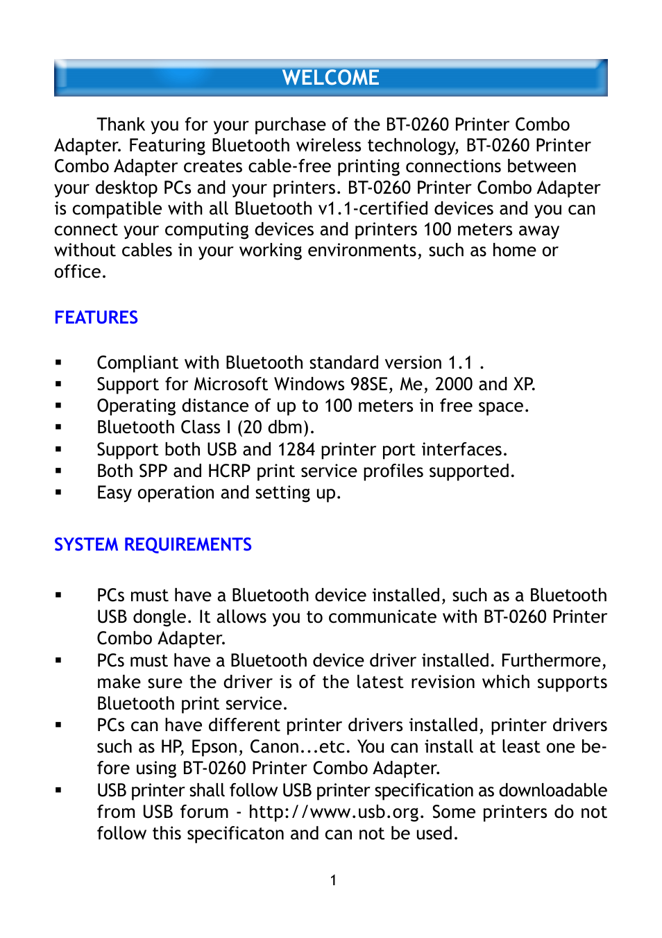 Welcome | Epson BT-0260 User Manual | Page 4 / 36