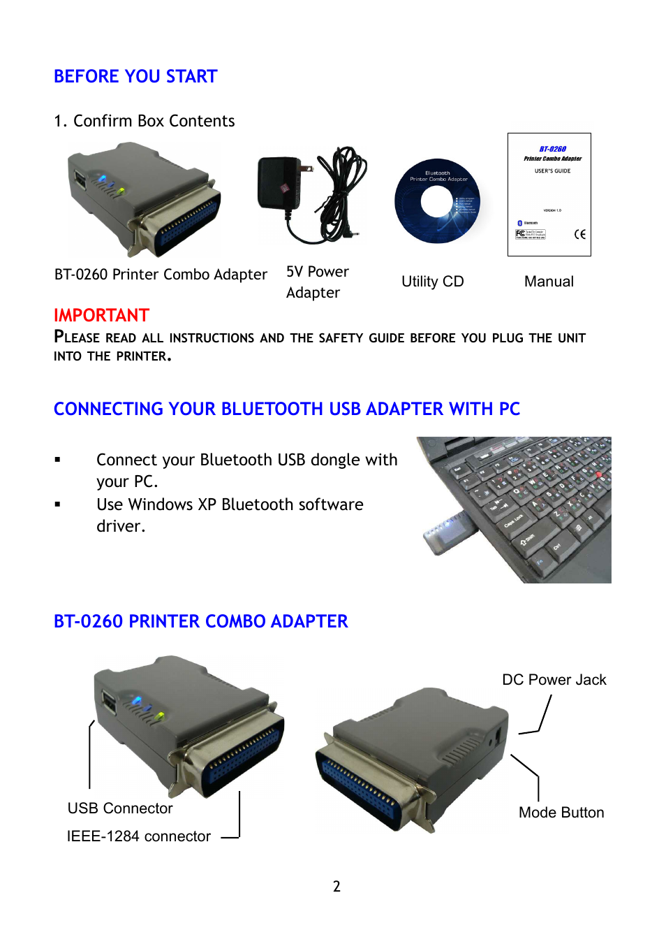 Epson BT-0260 User Manual | Page 5 / 36