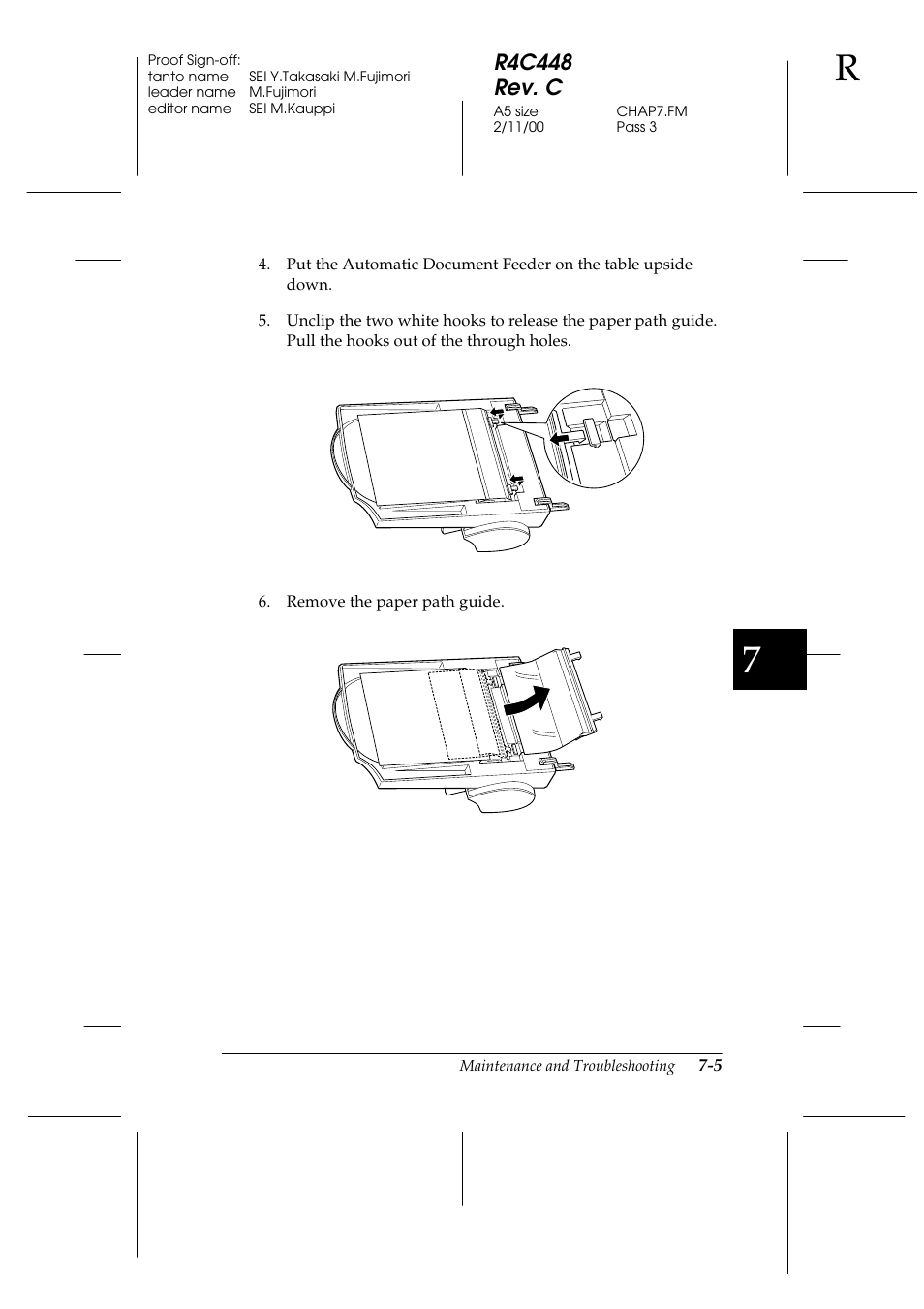 R4c448 rev. c | Epson 1200 series User Manual | Page 129 / 185