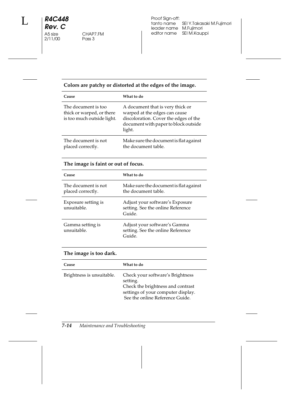 R4c448 rev. c | Epson 1200 series User Manual | Page 138 / 185