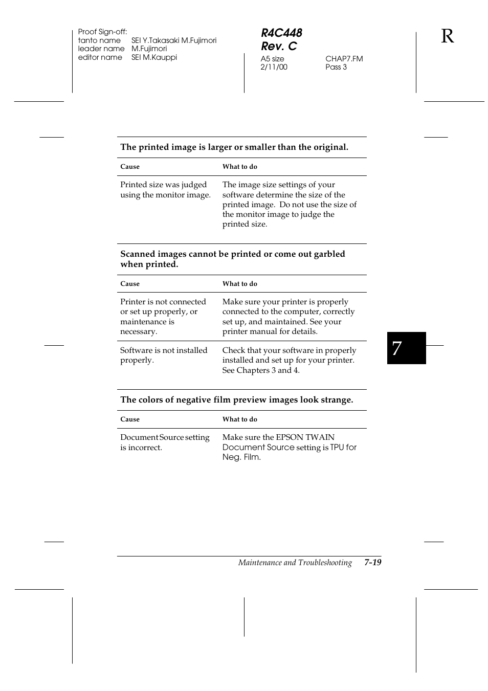 R4c448 rev. c | Epson 1200 series User Manual | Page 143 / 185