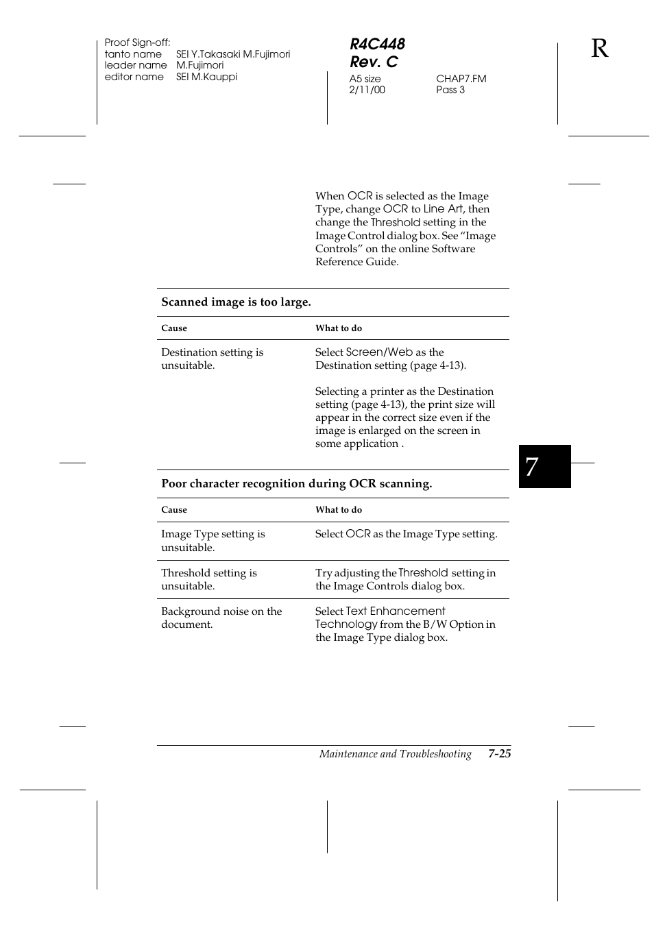 R4c448 rev. c | Epson 1200 series User Manual | Page 149 / 185