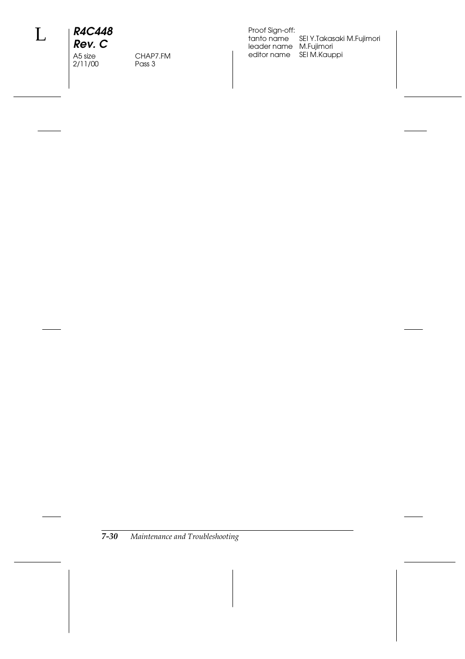 R4c448 rev. c | Epson 1200 series User Manual | Page 154 / 185