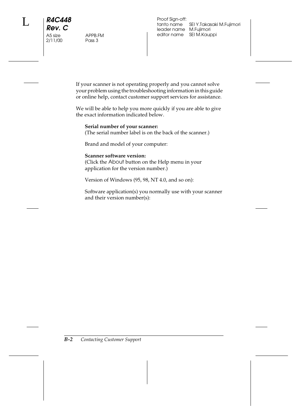 R4c448 rev. c | Epson 1200 series User Manual | Page 166 / 185