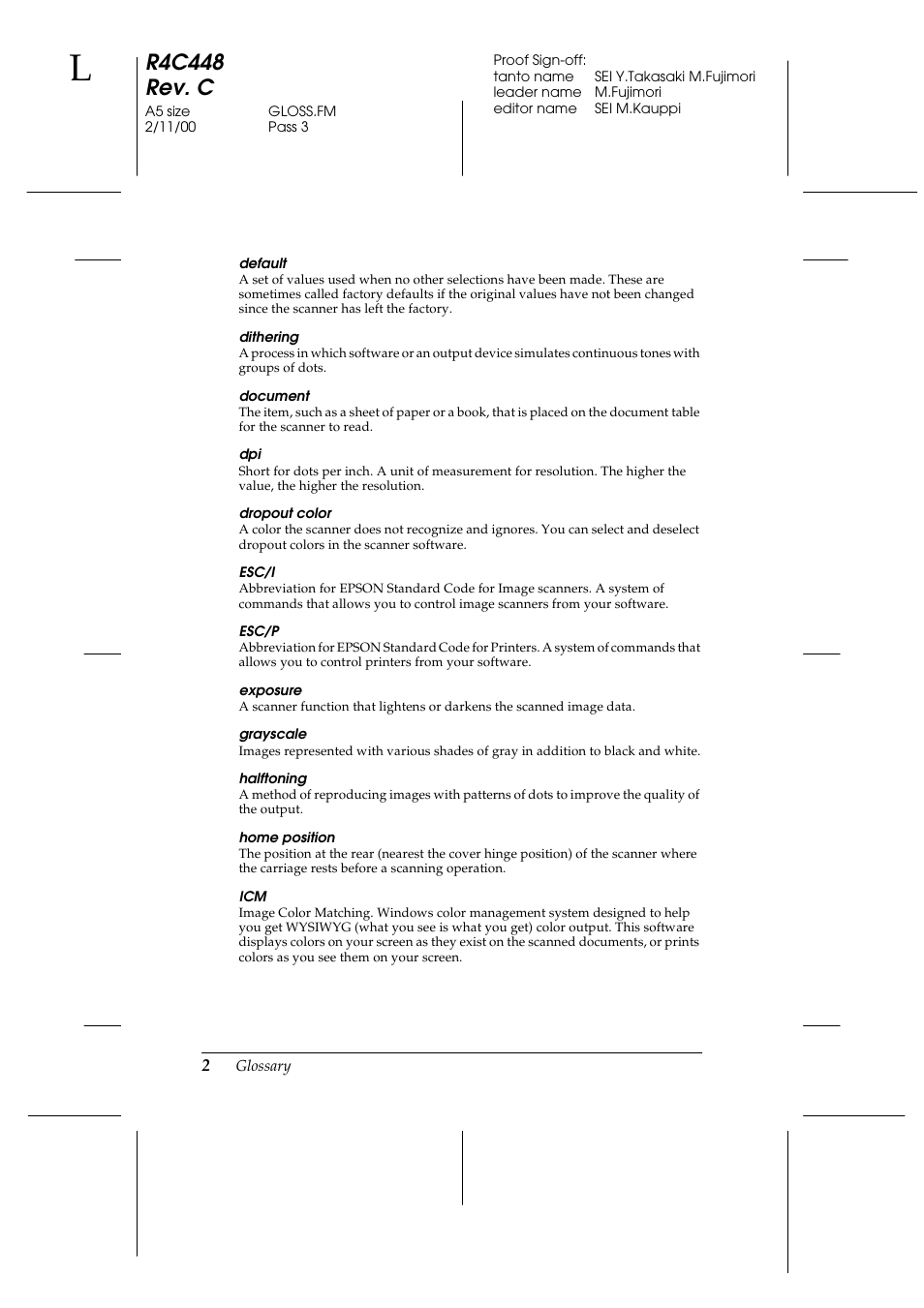 R4c448 rev. c | Epson 1200 series User Manual | Page 174 / 185