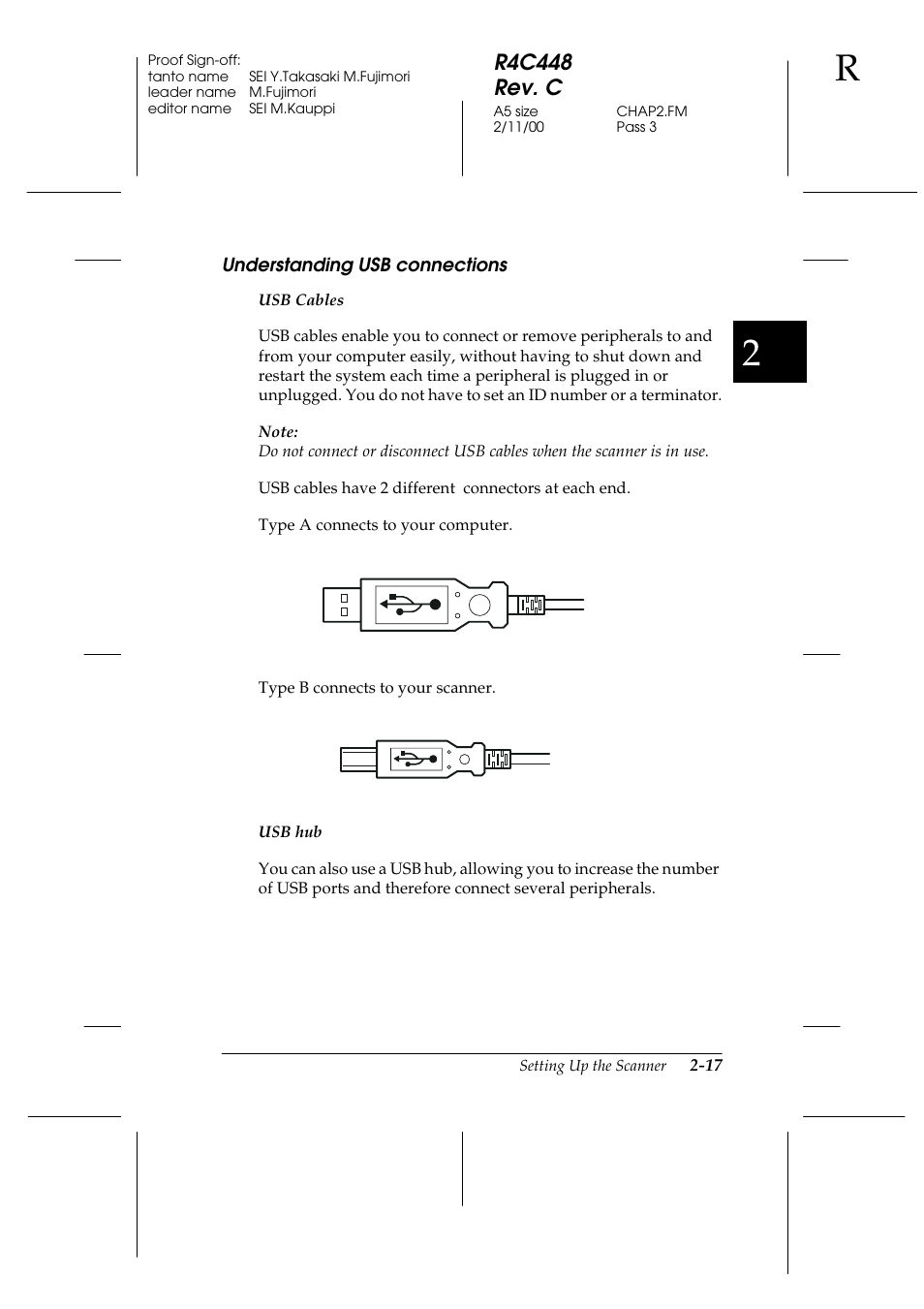 Understanding usb connections, Understanding usb connections -17, Registering new applications -6 | R4c448 rev. c | Epson 1200 series User Manual | Page 37 / 185