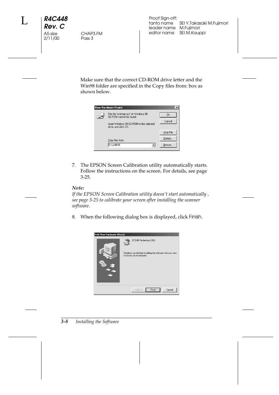 R4c448 rev. c | Epson 1200 series User Manual | Page 48 / 185