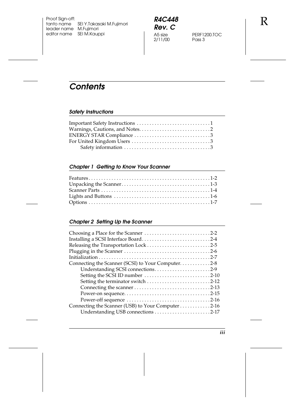 Epson 1200 series User Manual | Page 5 / 185