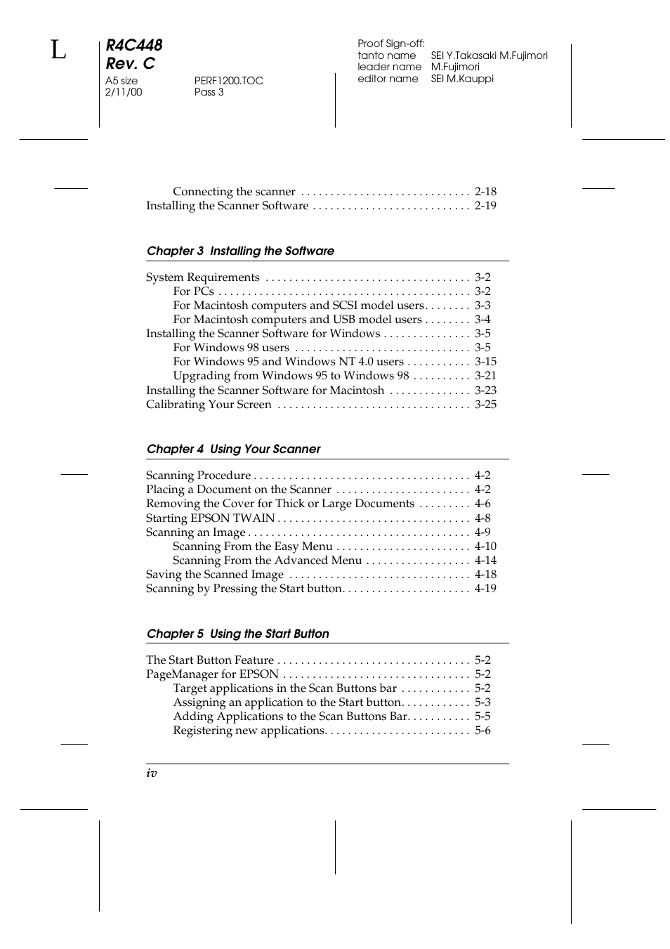 R4c448 rev. c | Epson 1200 series User Manual | Page 6 / 185