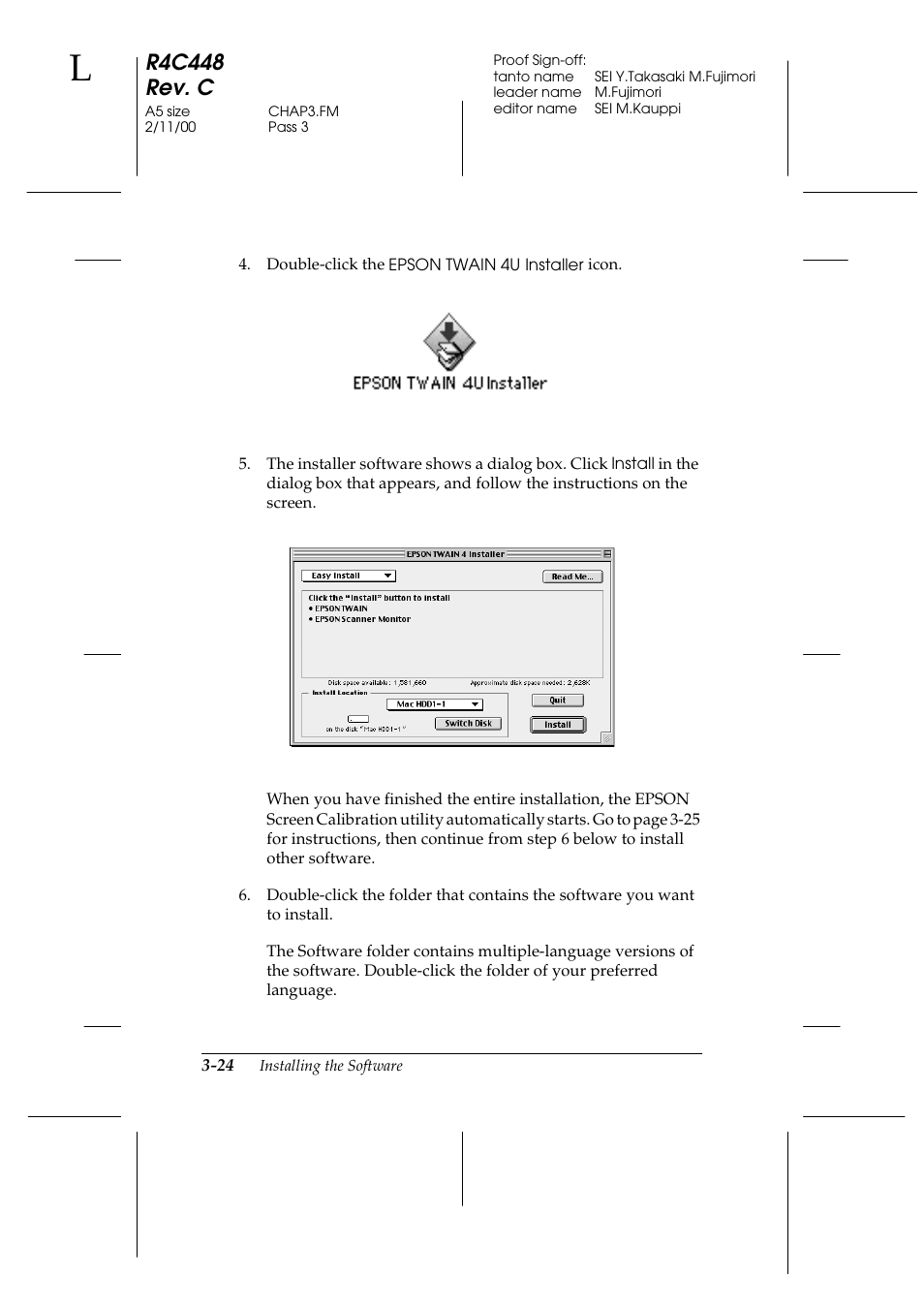 R4c448 rev. c | Epson 1200 series User Manual | Page 64 / 185