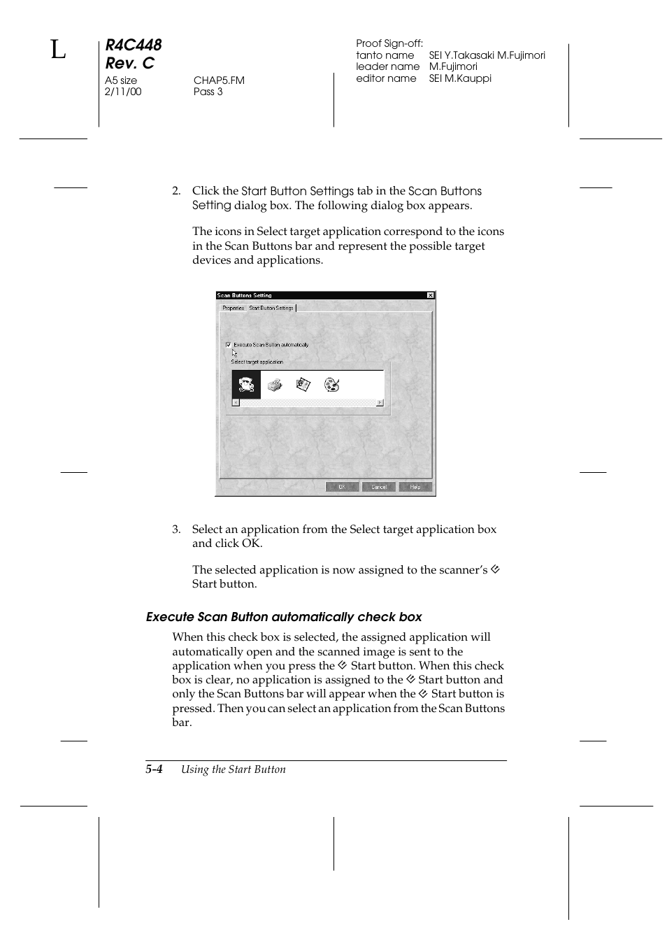 Execute scan button automatically check box, R4c448 rev. c | Epson 1200 series User Manual | Page 90 / 185