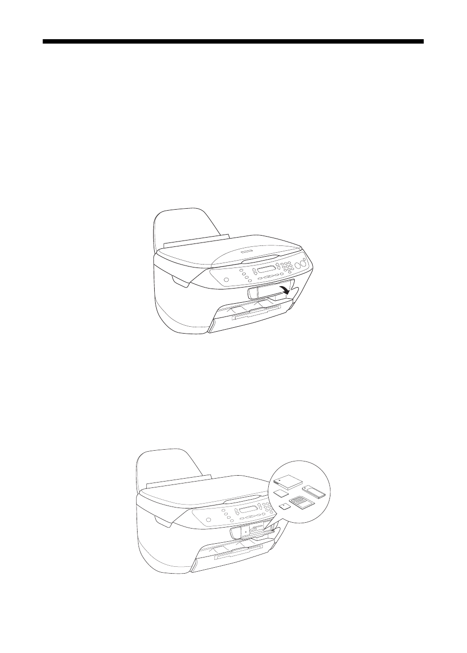 Inserting a card | Epson CX6400 User Manual | Page 21 / 52