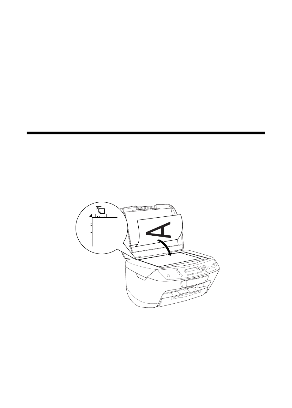 Scanning to a card, Placing your original document | Epson CX6400 User Manual | Page 31 / 52