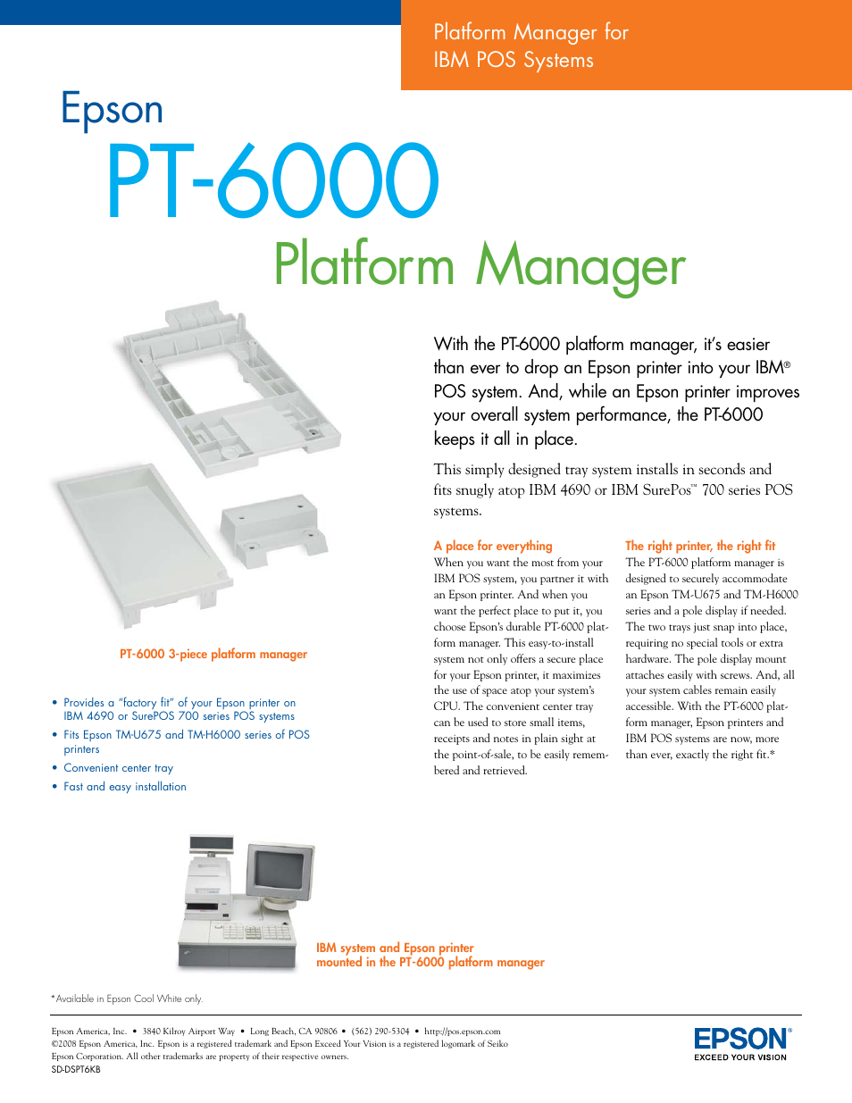 Epson PT-6000 User Manual | 1 page